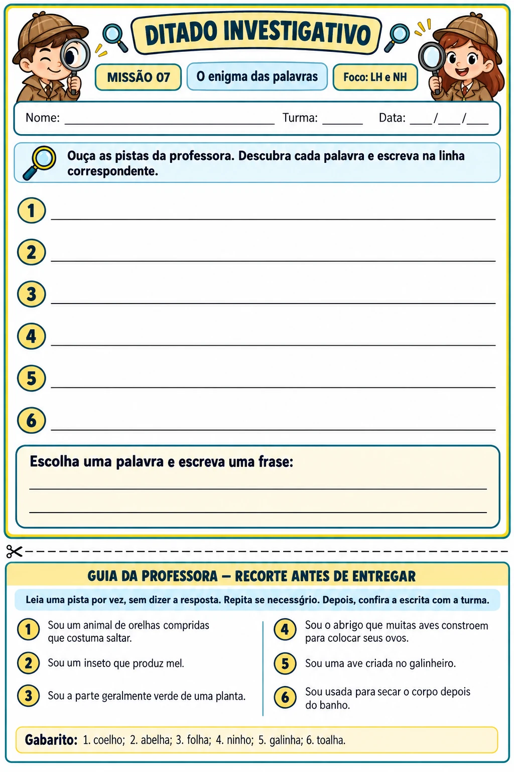 Português · Ditado Investigativo · Missão 07